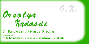 orsolya nadasdi business card