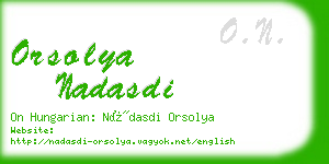 orsolya nadasdi business card